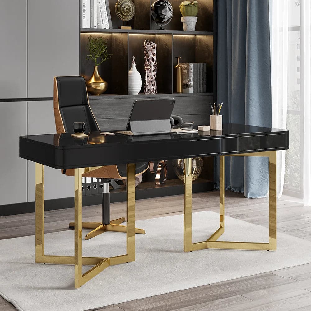 Modern black on sale writing desk