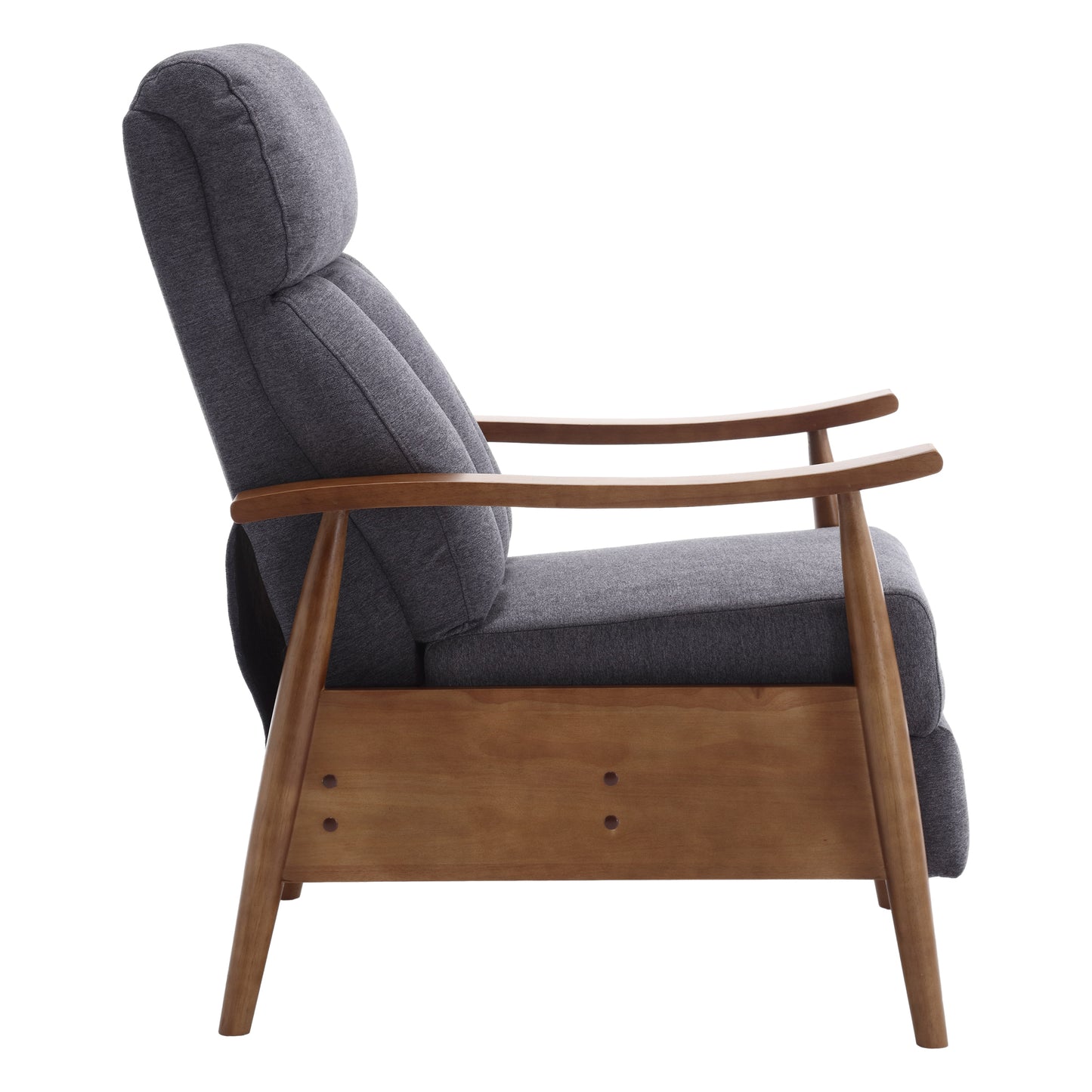 COOLMORE – fauteuil à cadre en bois, chaise d'appoint moderne, chaise longue pour le salon