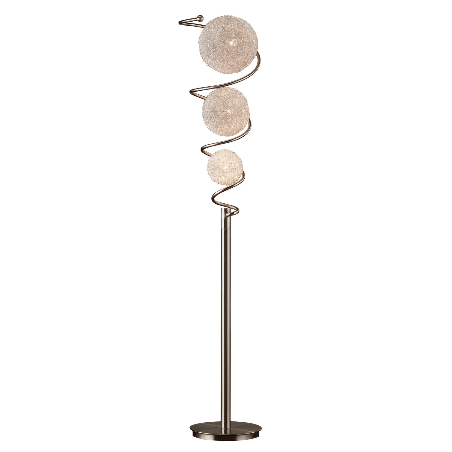 Lampadaire luxueux pour salon, 1 pièce, lampe de sol scintillante décorative de styliste, veilleuse à 3 boules enveloppées de fil