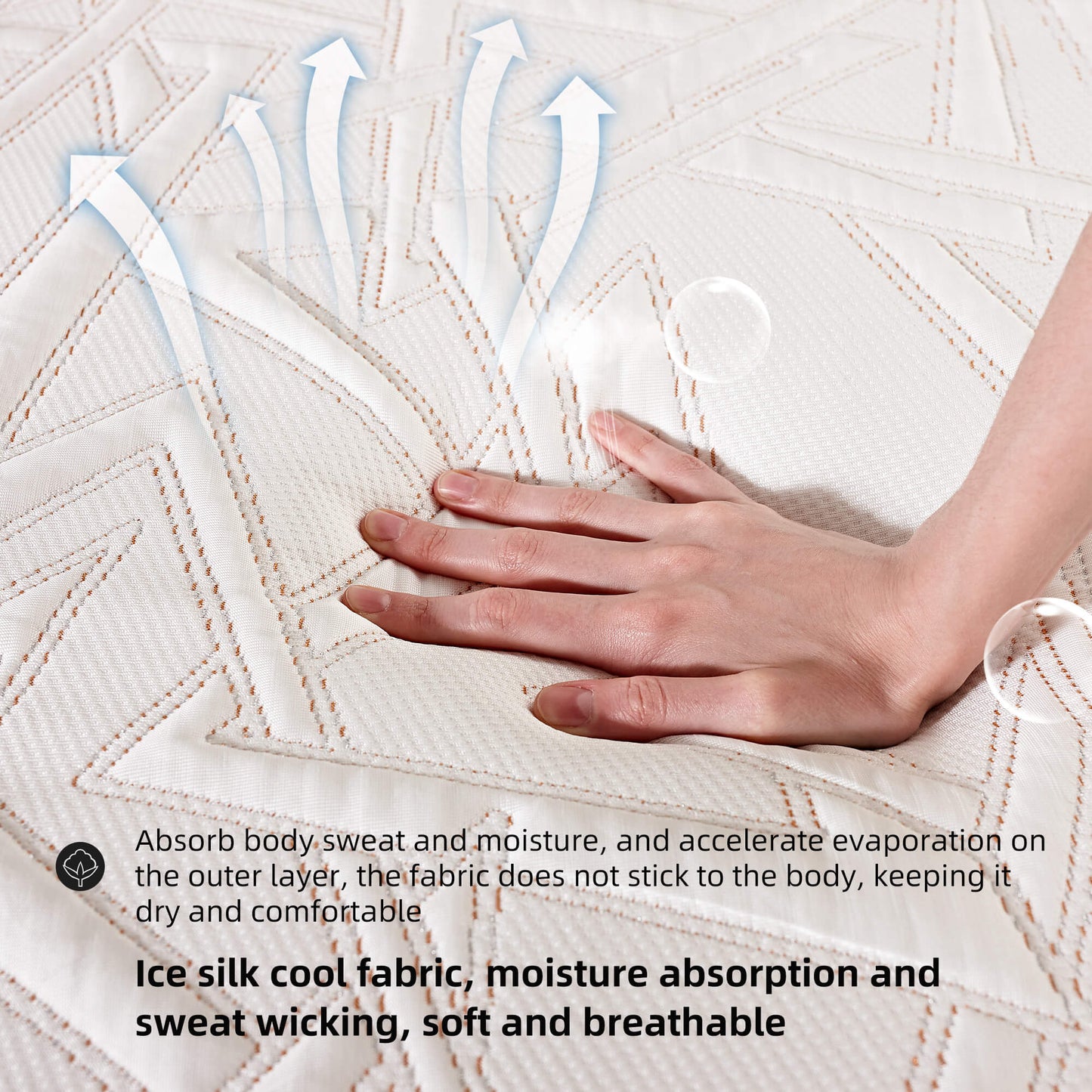 Cooling and Breathable Triple Layer Memory Foam Mattress with Ice Silk Fabric - Stay Cool and Comfortable All Summer Long