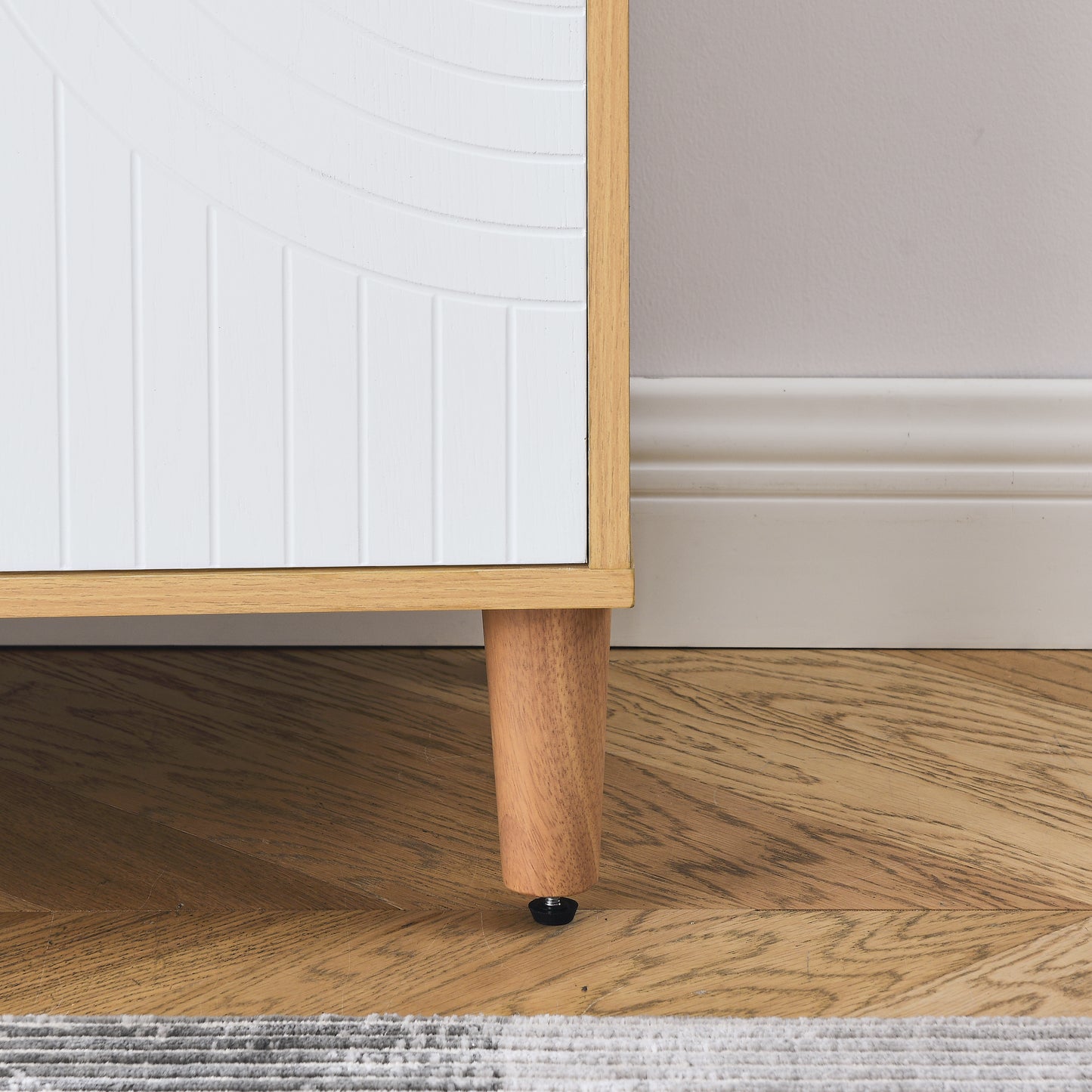 Armoire de rangement la plus confortable avec portes et étagères, armoire moderne en MDF avec étagères réglables, buffet autoportant pour cuisine, salle à manger, salon, couloir.