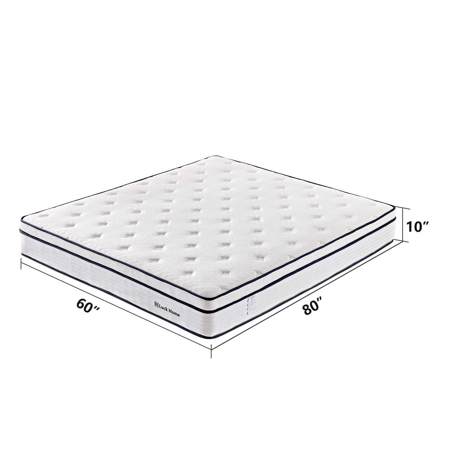 Matelas compressé de qualité supérieure, 6 couches, emballé en rouleau, ressorts ensachés ultra silencieux avec éponge dynamique à soutien élevé, en pleine taille, en taille Queen, en taille King