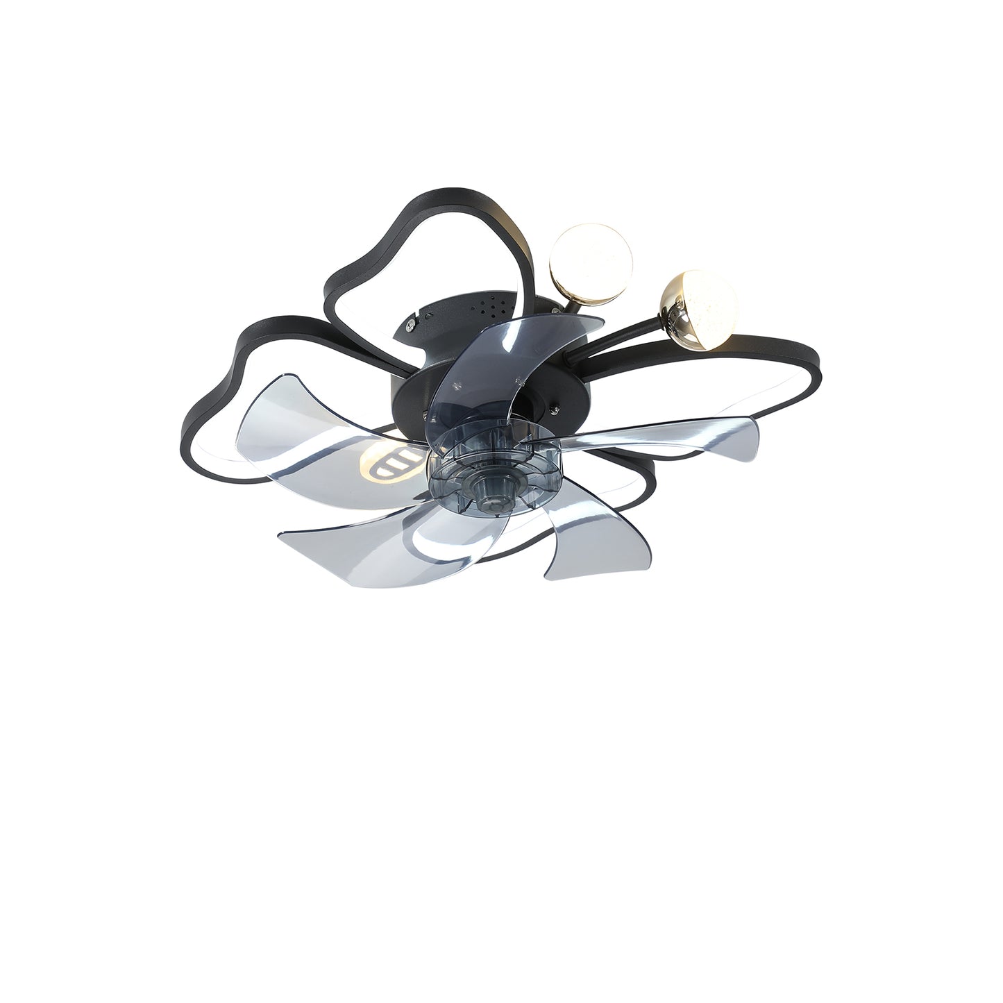 19.7 Inch Light Ceiling Fan with Lights Remote Control with Modern Butterfly Design Styling, Black, Fan for Bedroom, Living Room, Timing Function, Noiseless, Children's Favorite