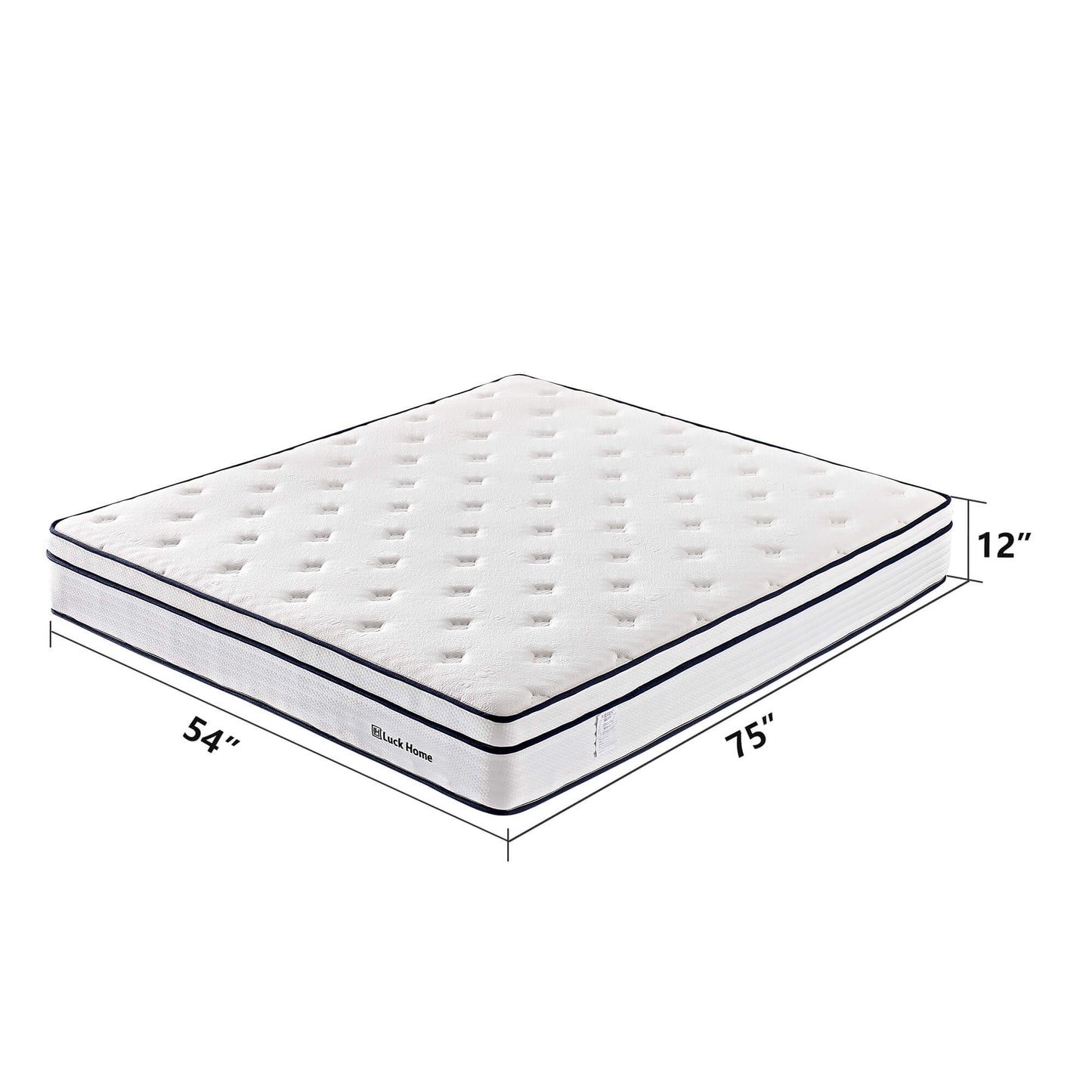 Matelas compressé de qualité supérieure, 6 couches, emballé en rouleau, ressorts ensachés ultra silencieux avec éponge dynamique à soutien élevé, en pleine taille, en taille Queen, en taille King