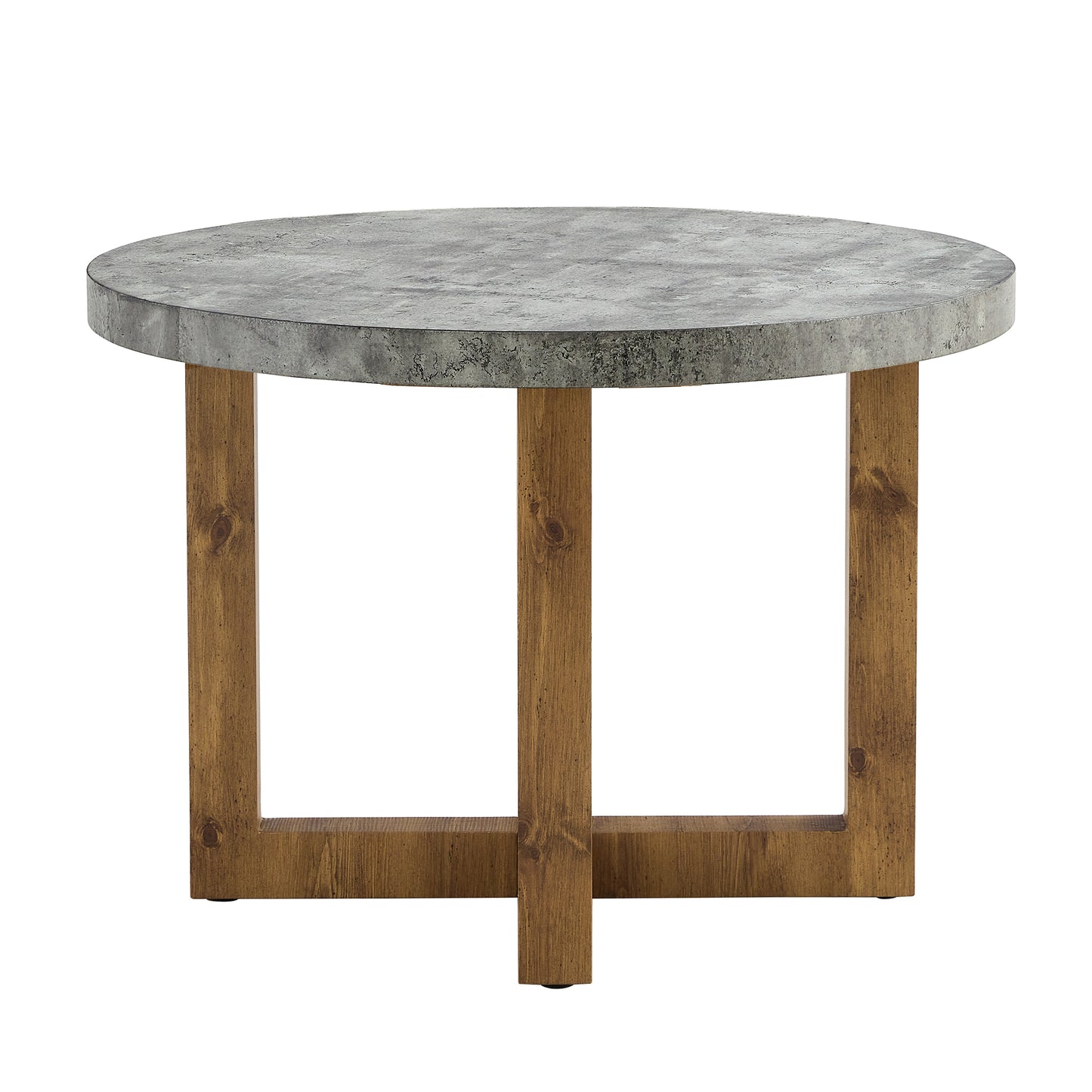 A modern and practical circular dining table. Made of MDF tabletop and wooden MDF table legs. Suitable for living room and bedroom. 42 inches * 42 inches * 30 inches