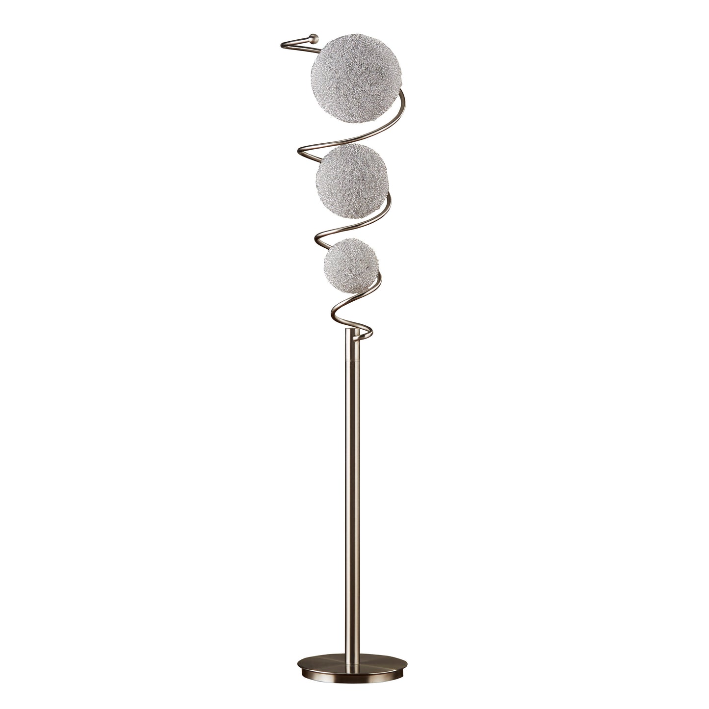 Lampadaire luxueux pour salon, 1 pièce, lampe de sol scintillante décorative de styliste, veilleuse à 3 boules enveloppées de fil