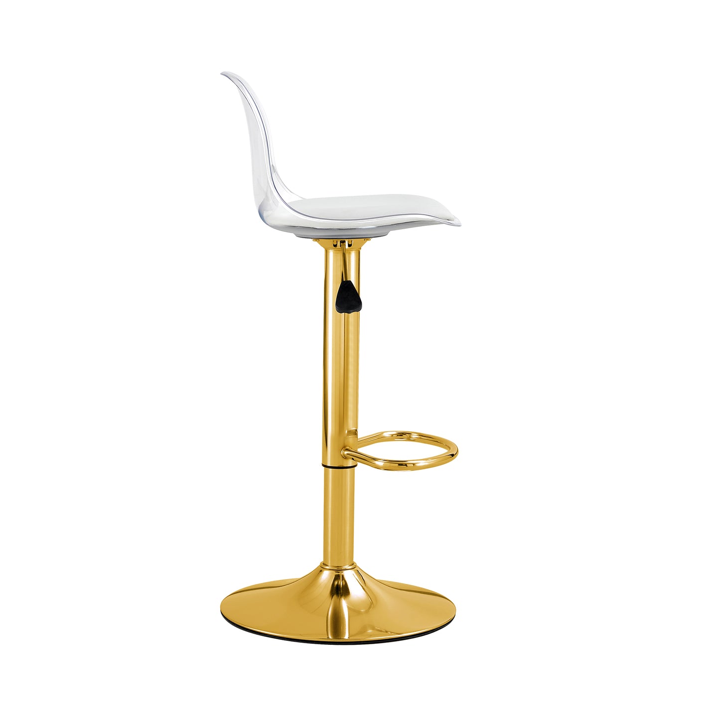 Modern minimalist bar chairs and bar stools. Can rotate 360 ° and adjust lifting. PET backrest and PU seats. Set of 2. Suitable for bars, restaurants, and front desk cashiers.