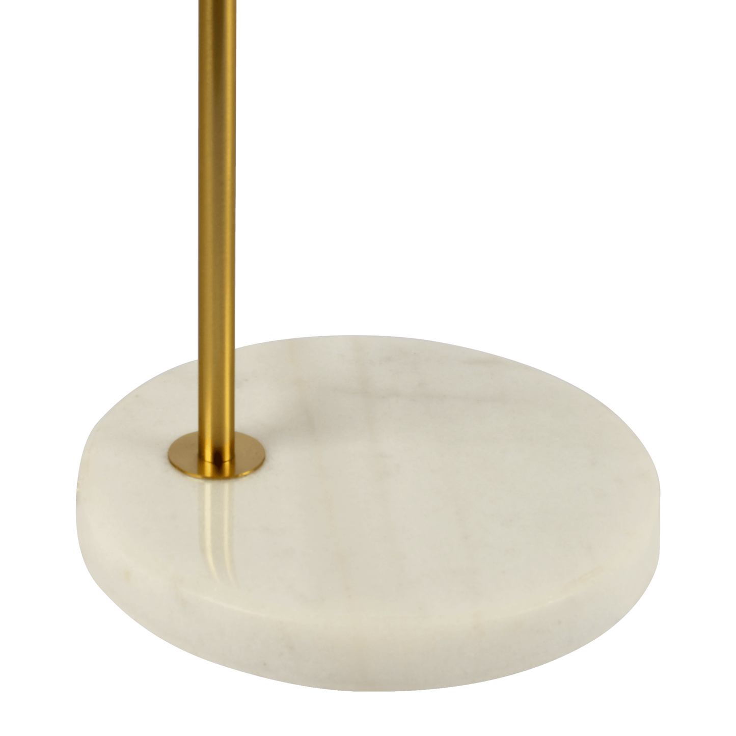 Haven Clear Glass Table Lamp, Gold Brush Metal and Marble Base, Button Control