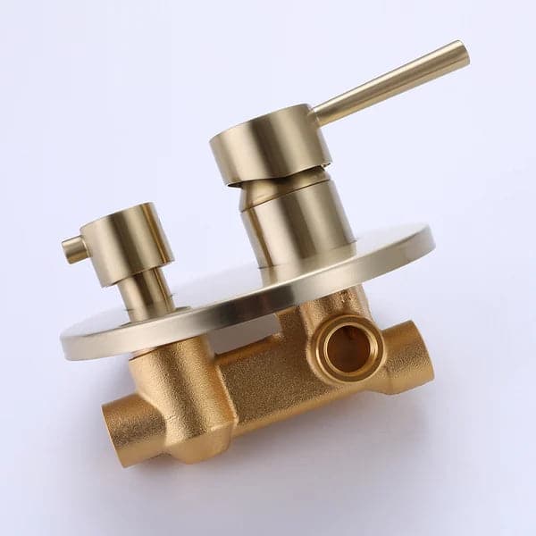 Modern Single Handle Wall-Mount Swivel Tub Filler Faucet with Handshower Brass