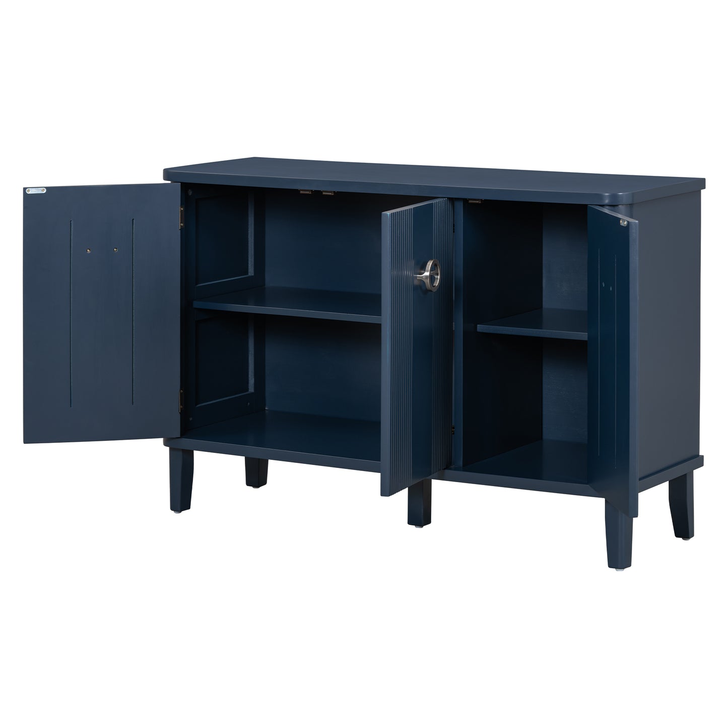 Stylish Fraxinus Mandschuric Cabinet with Adjustable Solid Wood Doors - Ideal for Study & Entrances