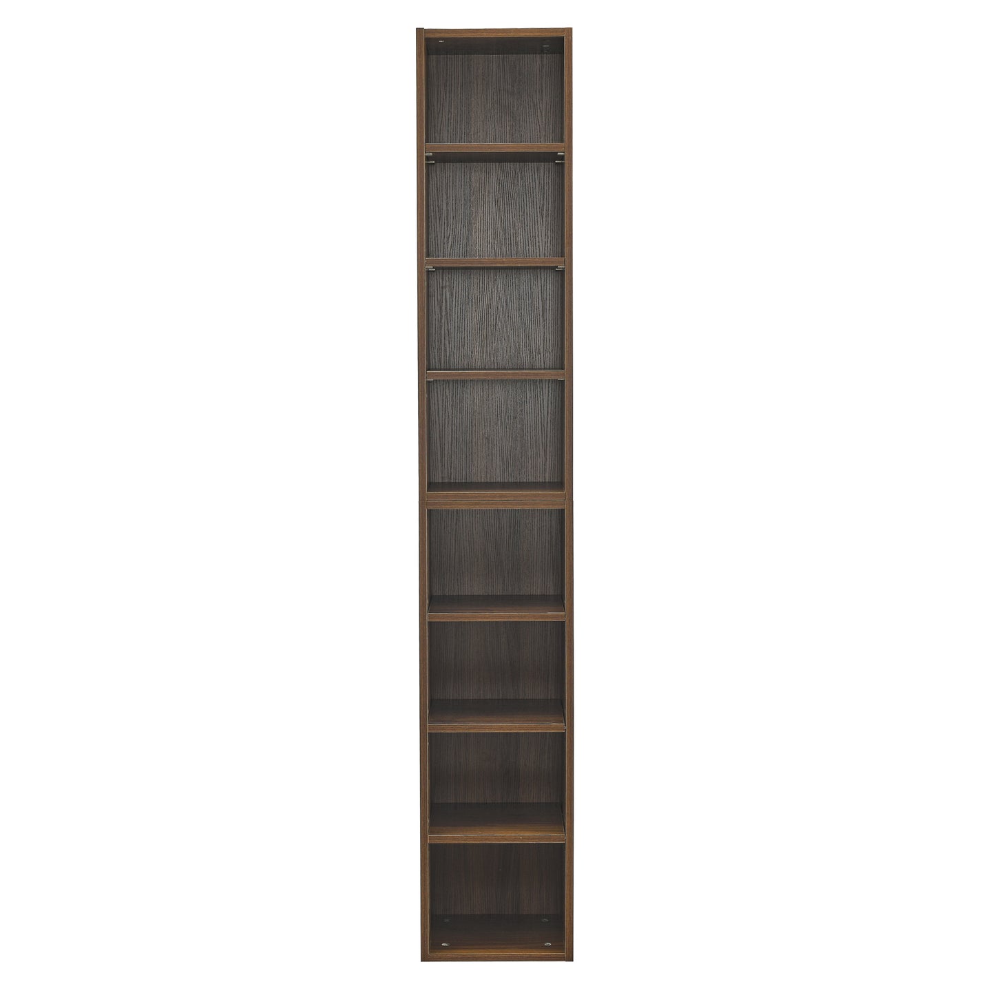 Support de tour multimédia à 8 niveaux, armoire de rangement mince pour CD DVD avec étagères réglables, bibliothèque haute et étroite pour le bureau à domicile, bibliothèque multifonctionnelle à deux étages