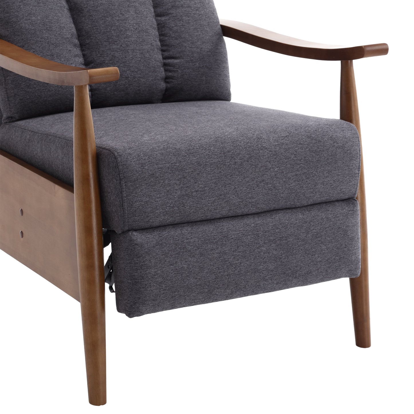 COOLMORE – fauteuil à cadre en bois, chaise d'appoint moderne, chaise longue pour le salon