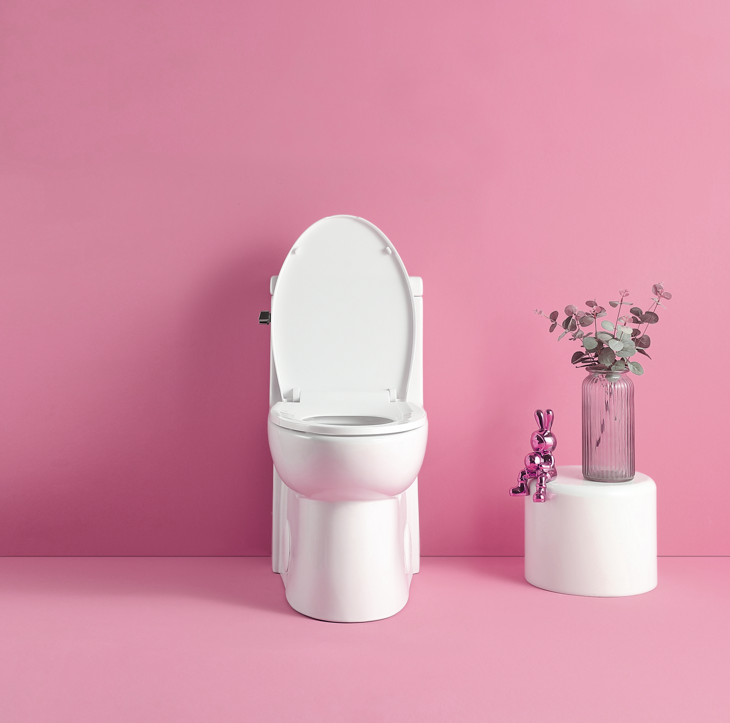 1.28 GPF Single-flush One Piece Toilet, Water-Saving Elongated Comfort Height Floor Mounted, Soft Closing Seat, 1000 Gram Map Flushing Score Toilet, Gloss White 23T03-GW