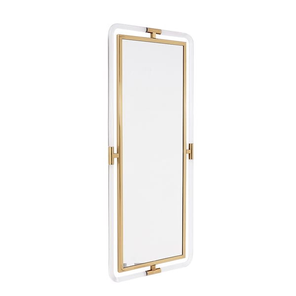 47.2"Modern Gold Full Length Large Long Wall Mirror Decor Acrylic & Metal Frame