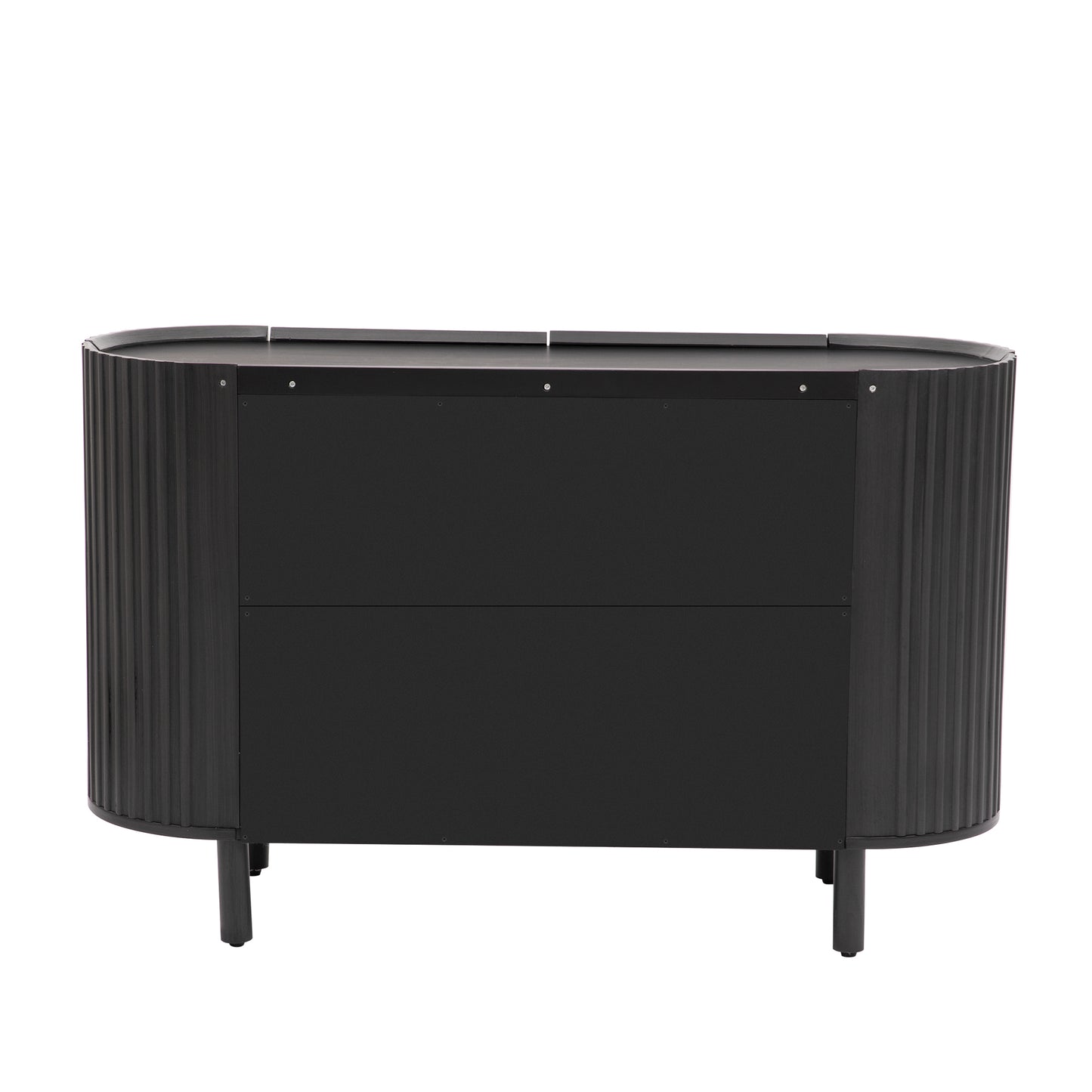 U-Style Curved Design Light Luxury Sideboard with Adjustable Shelves,Suitable for Living Room,Study and Entrance