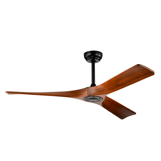 52" Ceiling Fan with Remote Control No Lights,Modern Reversible DC Motor Indoor 3 Blades Ceiling Fans for Patio Bedroom Living Room