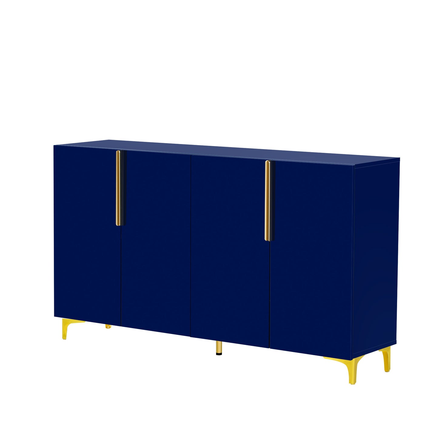 Chic Light Luxury Storage Cabinet with Glossy Finish - Versatile for Living Room and Study