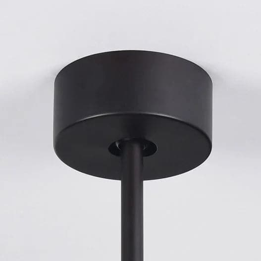 Ventilateur de plafond LED 52" avec 3 pales, abat-jour en verre et télécommande en noir et noyer