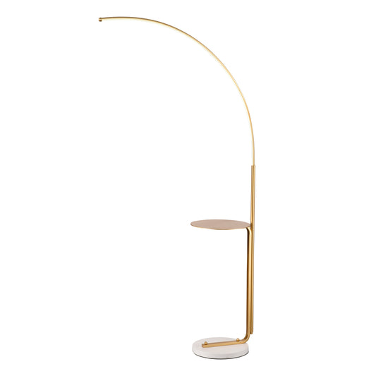 12W LED Floor Lamp, Standing Lamp Tall Industrial Floor Lamp Reading for Bedroom, Office ,Gold Color