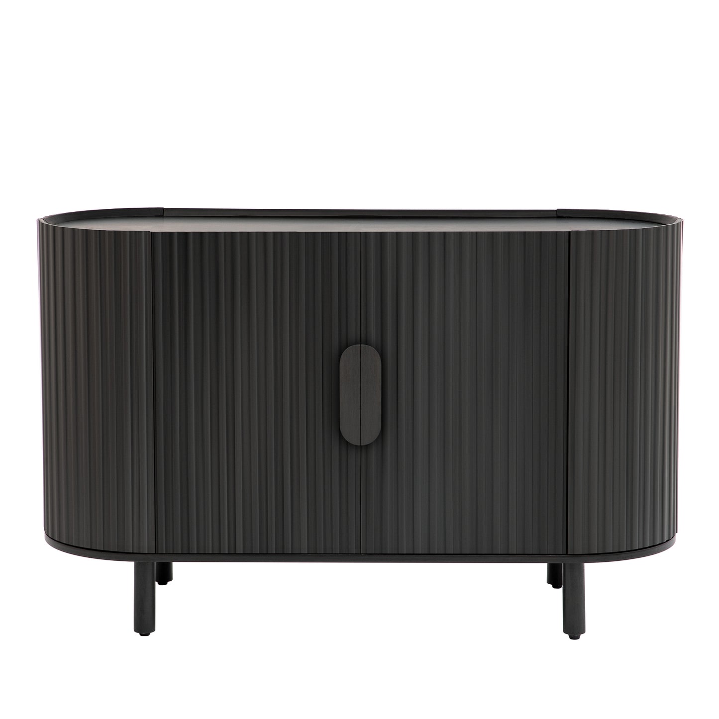 U-Style Curved Design Light Luxury Sideboard with Adjustable Shelves,Suitable for Living Room,Study and Entrance