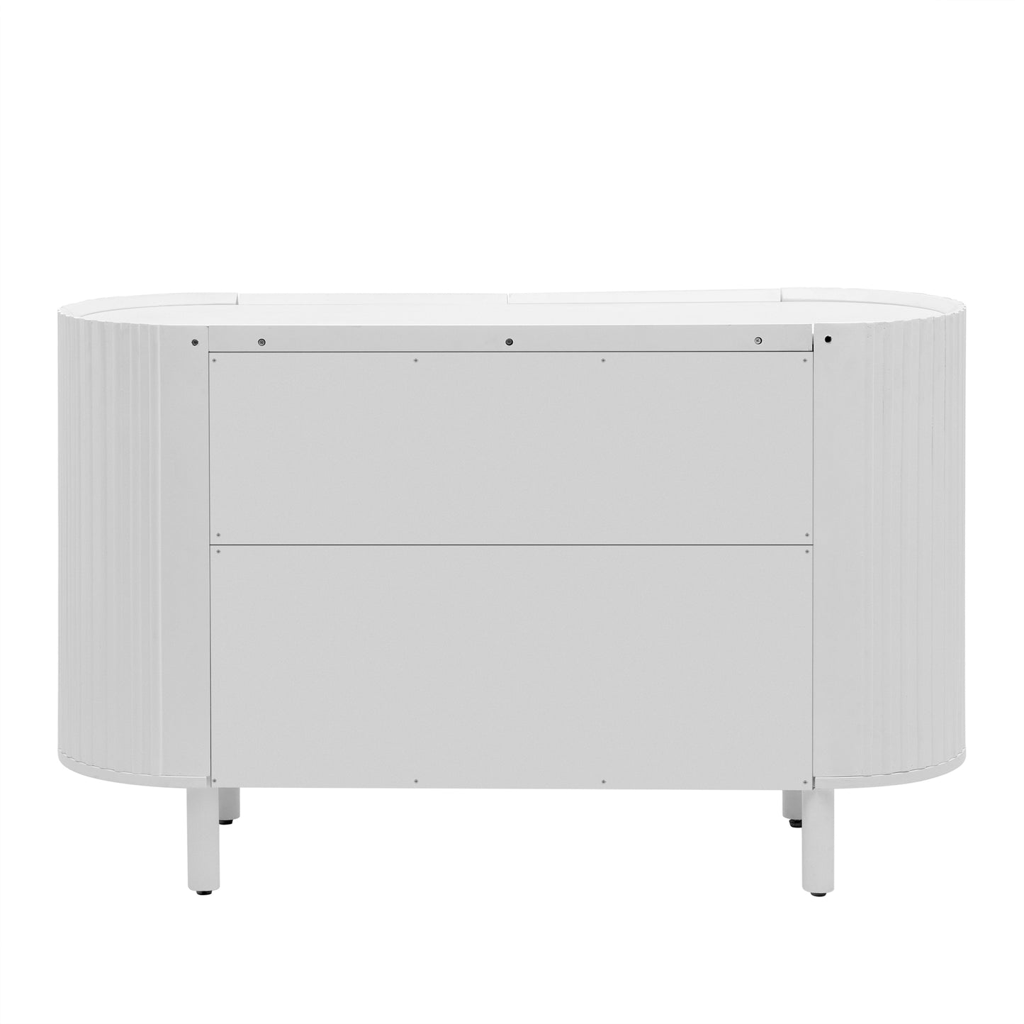 U-Style Curved Design Light Luxury Sideboard with Adjustable Shelves,Suitable for Living Room,Study and Entrance