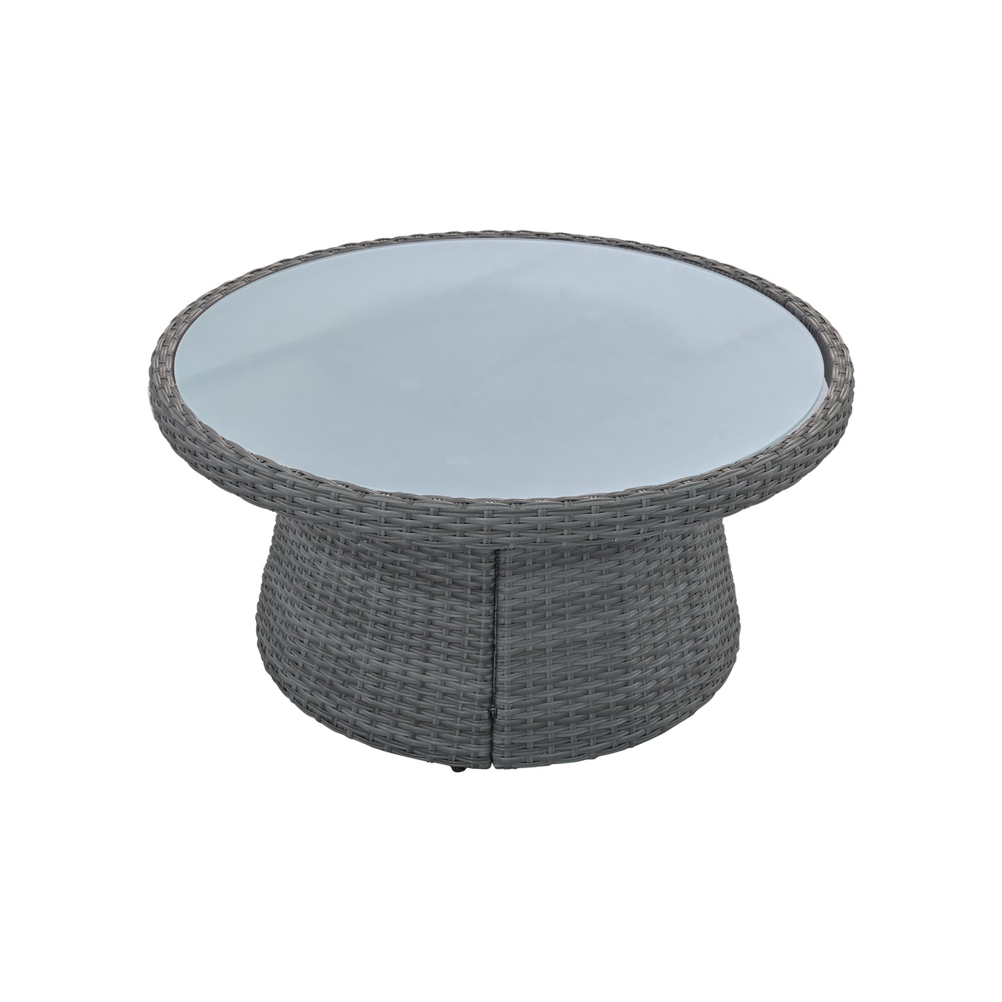 TOPMAX Ensemble de canapé d'extérieur sectionnel demi-rond en rotin 10 pièces, ensemble de meubles de conversation en osier PE pour combinaison gratuite, gris clair