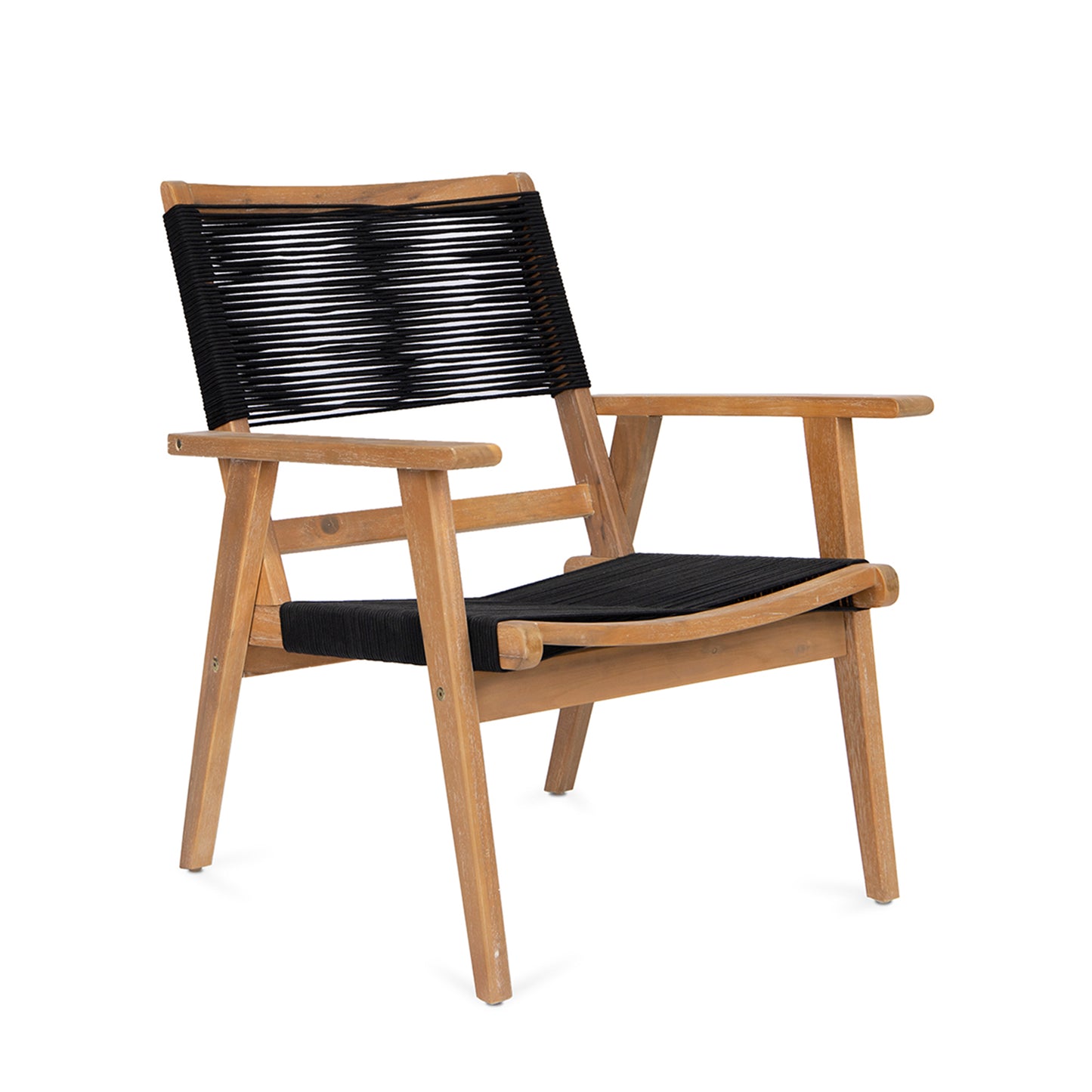 Chaise de meubles de Patio, en corde noire, pour 2 personnes, sectionnelle de conversation en plein air, pour jardin, bord de piscine, jardin