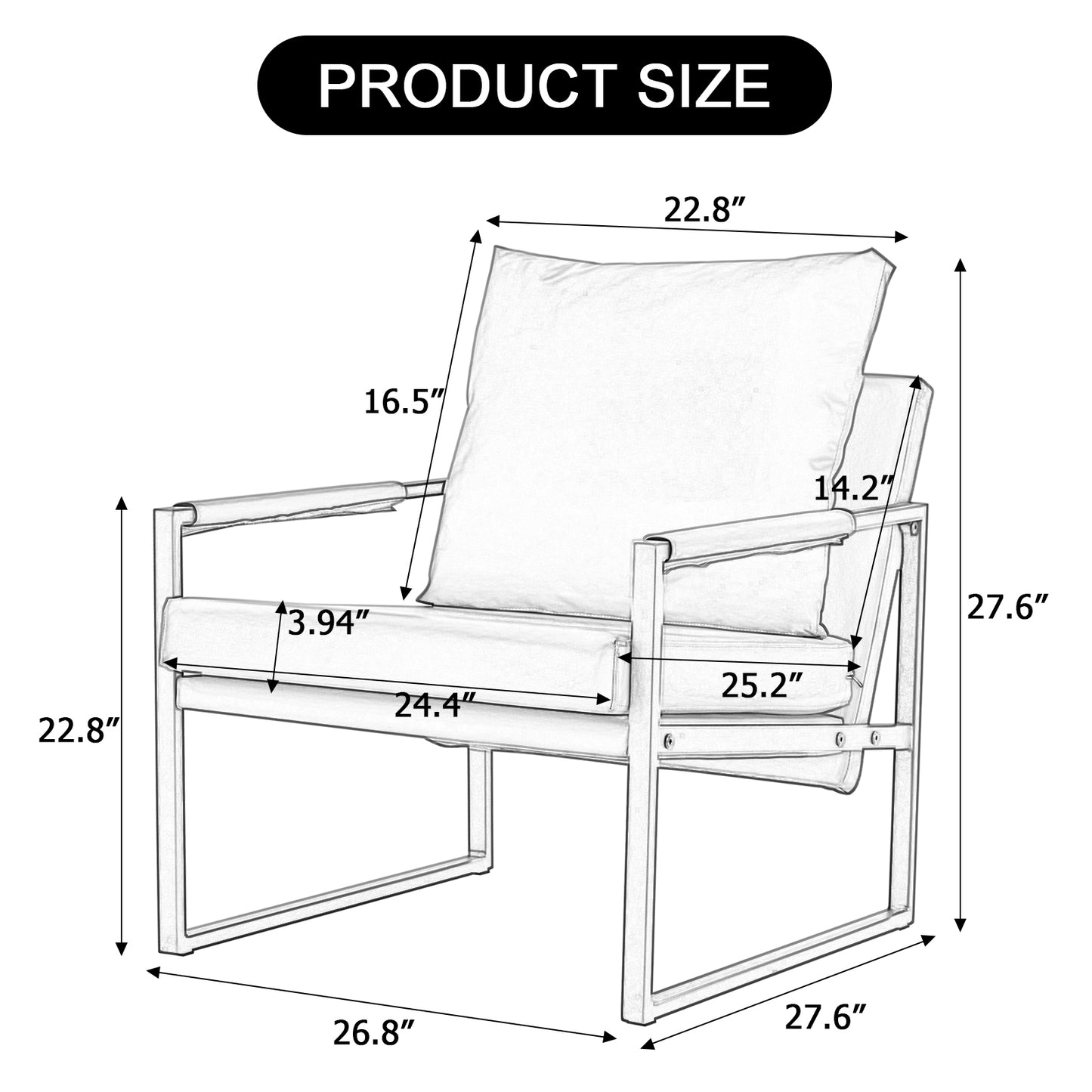 Ensemble de 2 fauteuils canapés. Fauteuil en cuir PU Fauteuil rembourré moderne médiéval avec structure en métal, dossier rembourré super épais et canapé coussin, pour salon (cuir PU cyan + métal + mousse) 008