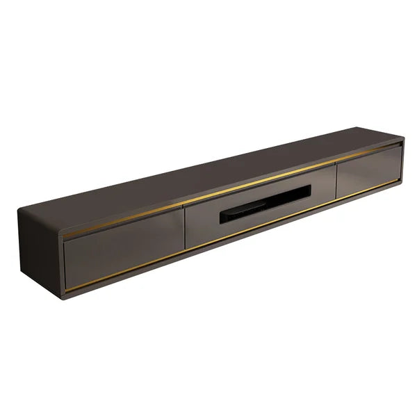 70.9 Inches Gray TV Stand Postmodern Minimalist Floating Media Console with Storage