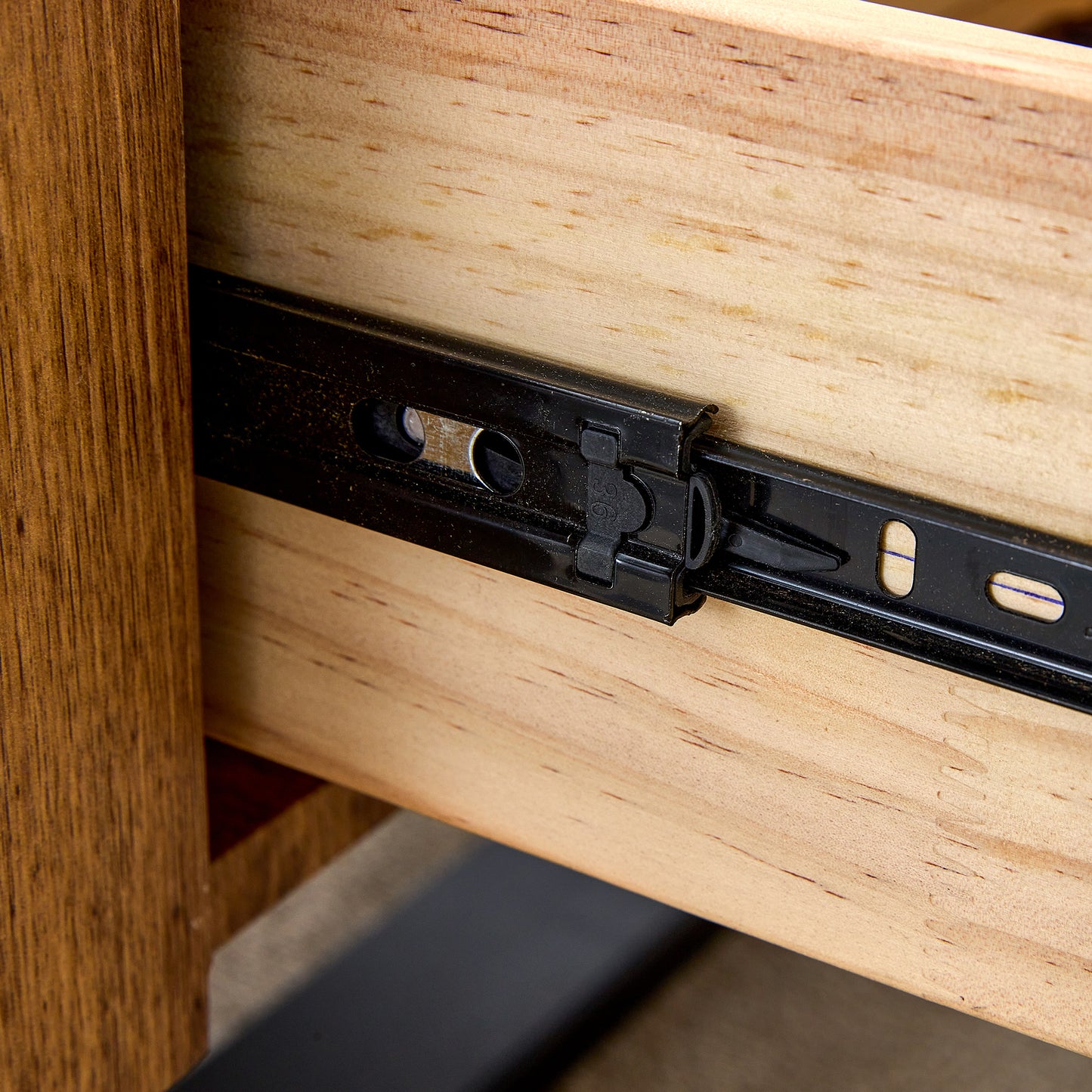 Space-Saving Coffee Table: Vintage MDF with Solid Wood Storage Drawers