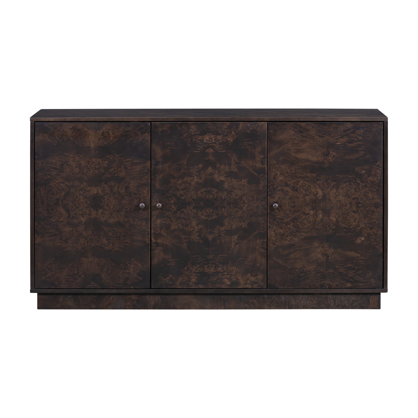 U-STYLE Wood Pattern Storage Cabinet with 3 Doors, Suitable for Hallway, Entryway and Living Rooms.