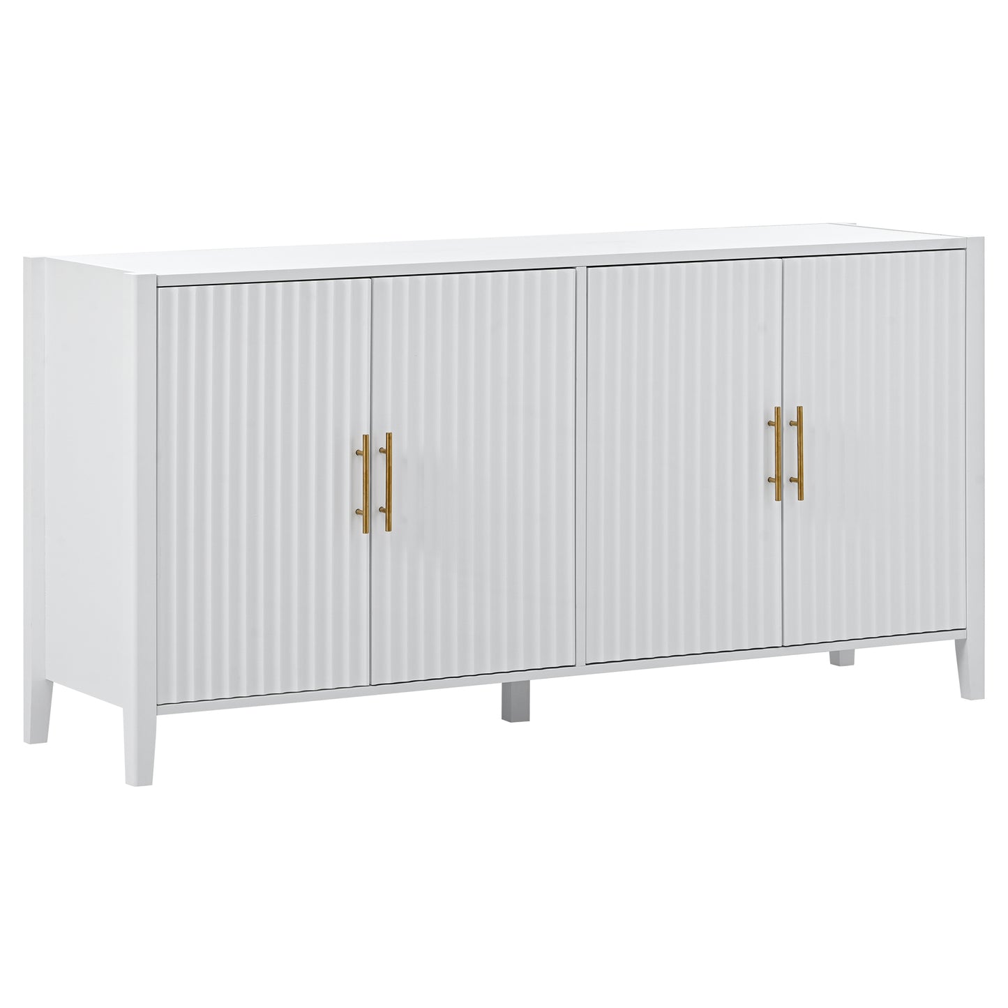 U-Style Accent Storage Cabinet Sideboard Wooden Cabinet with Metal Handles for Hallway, Entryway, Living Room