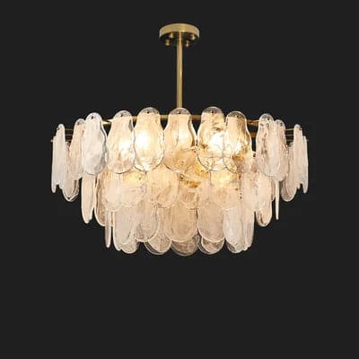 Cloude Modern 6/8-Light Tiered Cloud Glass Chandelier Adjustable Hanging Rod#6-Light