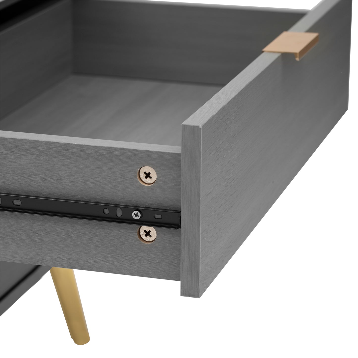 Modern Lift Top Coffee Table Multi Functional Table with Drawers in Gray & White