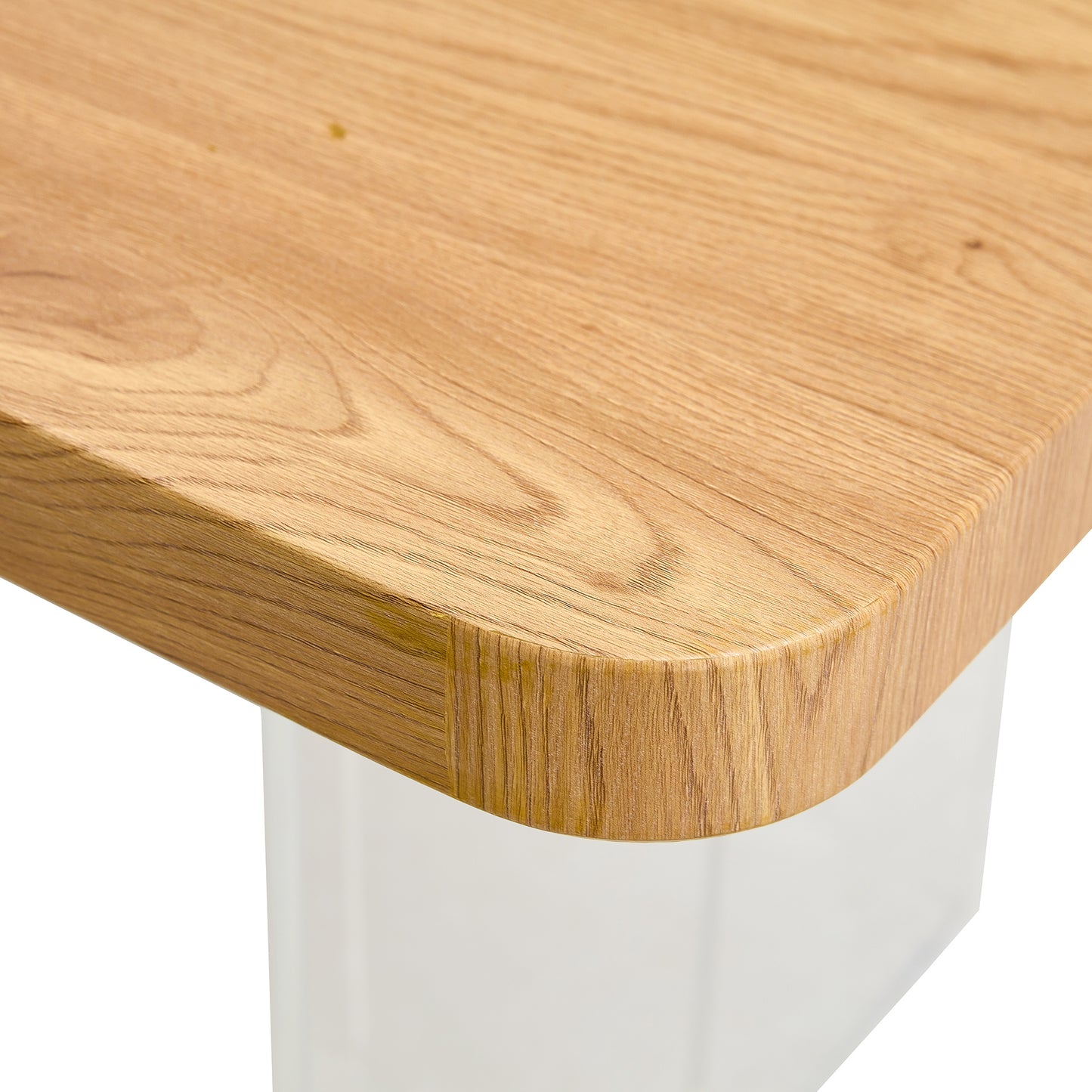 Elegant Minimalist Wooden Table with Acrylic Base - Ideal for Dining Rooms and Offices