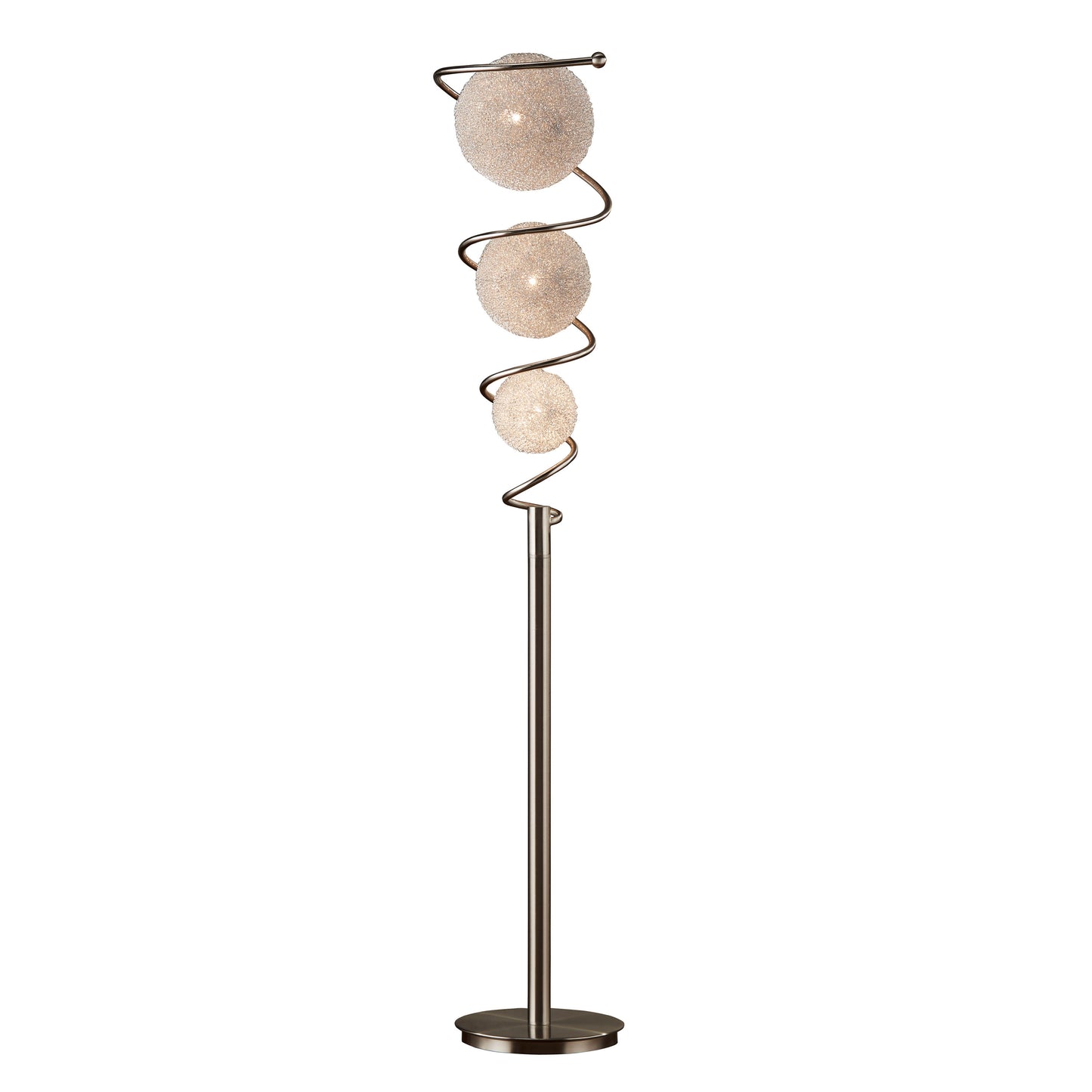 Lampadaire luxueux pour salon, 1 pièce, lampe de sol scintillante décorative de styliste, veilleuse à 3 boules enveloppées de fil