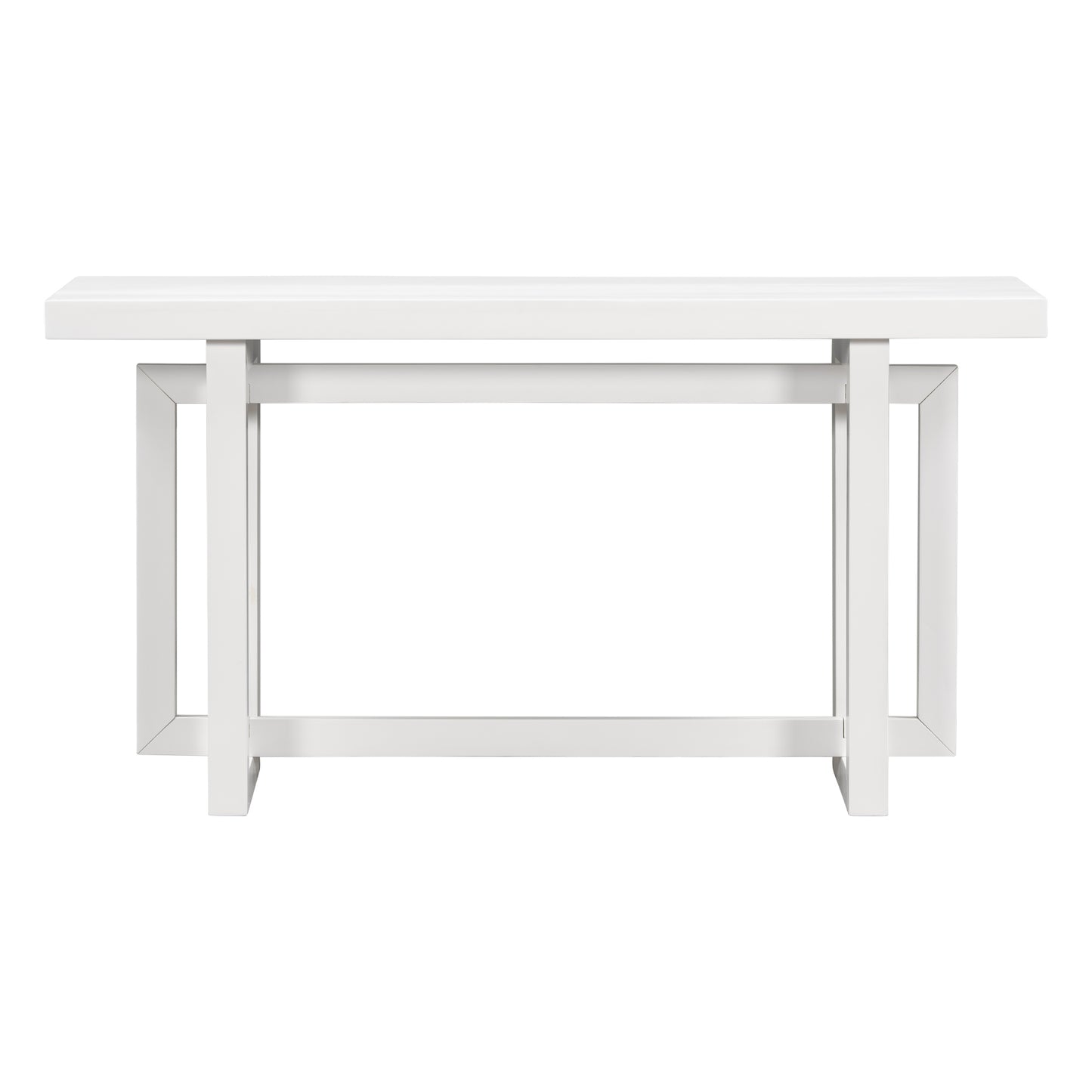 U_STYLE Table console contemporaine avec plateau en bois, table d'entrée extra longue pour entrée, couloir, salon, foyer, couloir