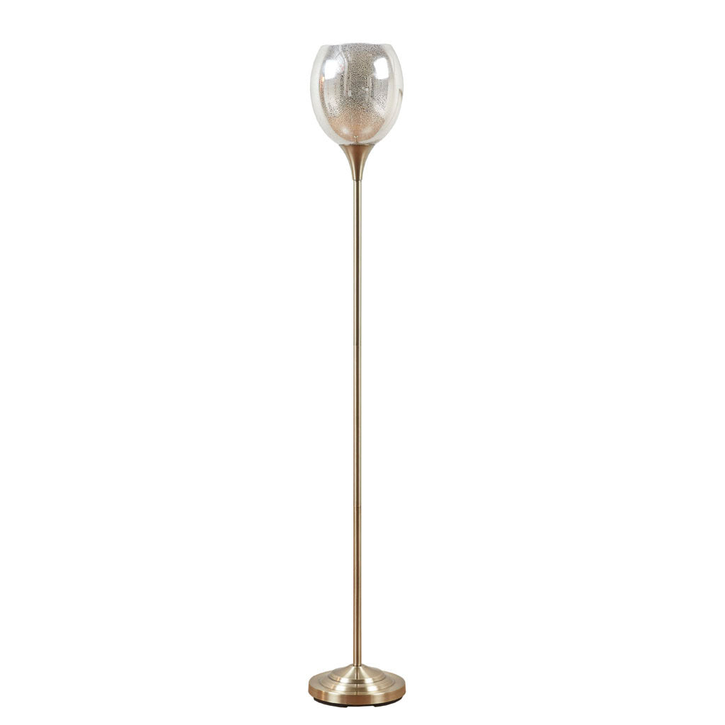 Uplight Floor Lamp with Mercury Glass Shade