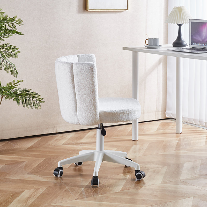 Ensemble de 1, chaise de bureau à domicile, chaise de maquillage confortable et moelleuse, chaise de bureau pivotante, coiffeuse réglable en hauteur pour chambre à coucher