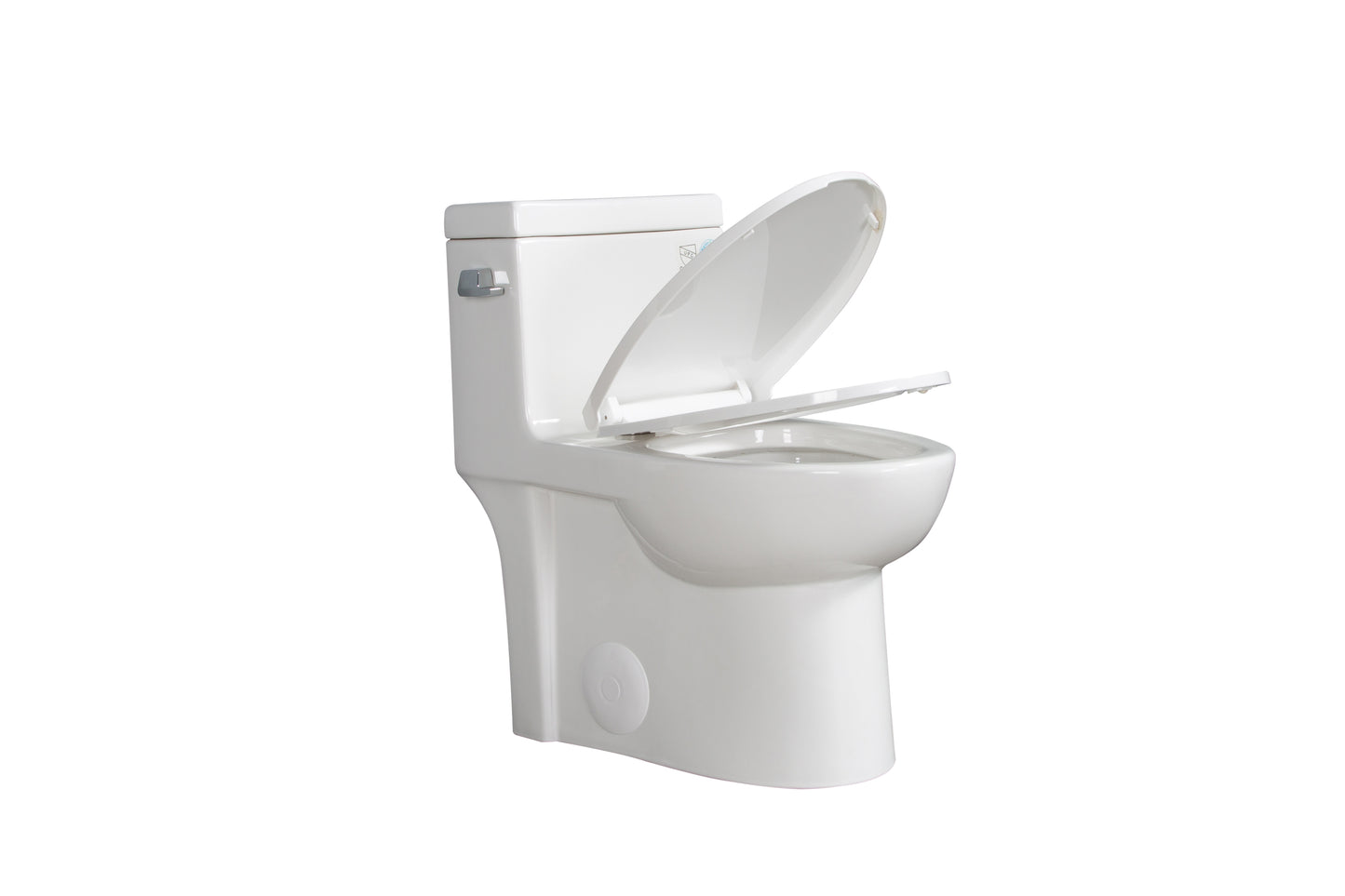 1.28 GPF Single-flush One Piece Toilet, Water-Saving Elongated Comfort Height Floor Mounted, Soft Closing Seat, 1000 Gram Map Flushing Score Toilet, Gloss White 23T03-GW