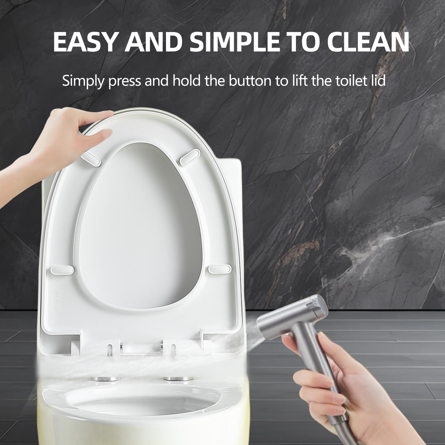 1.28 GPF Single-flush One Piece Toilet, Water-Saving Elongated Comfort Height Floor Mounted, Soft Closing Seat, 1000 Gram Map Flushing Score Toilet, Gloss White 23T03-GW