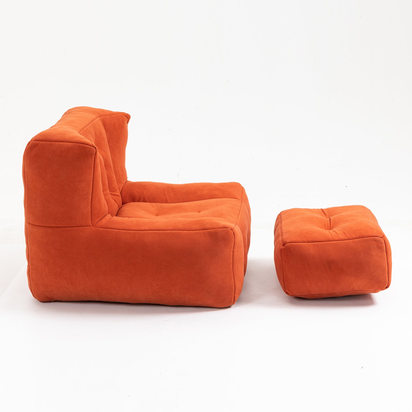 Fauteuil poire moelleux, pouf confortable pour adultes et enfants, fauteuil poire super doux avec mousse à mémoire de forme et pouf, fauteuil poire intérieur moderne pour salon, chambre à coucher, appartement