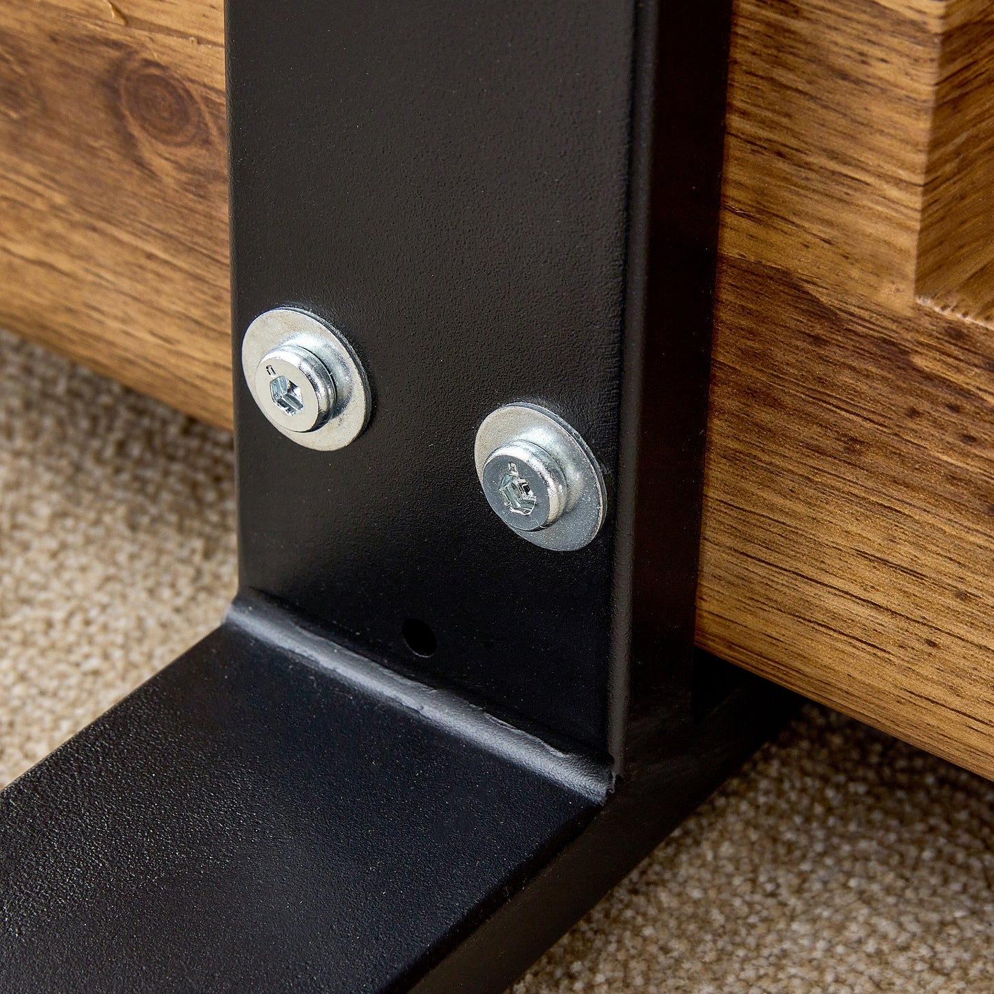 Space-Saving Coffee Table: Vintage MDF with Solid Wood Storage Drawers