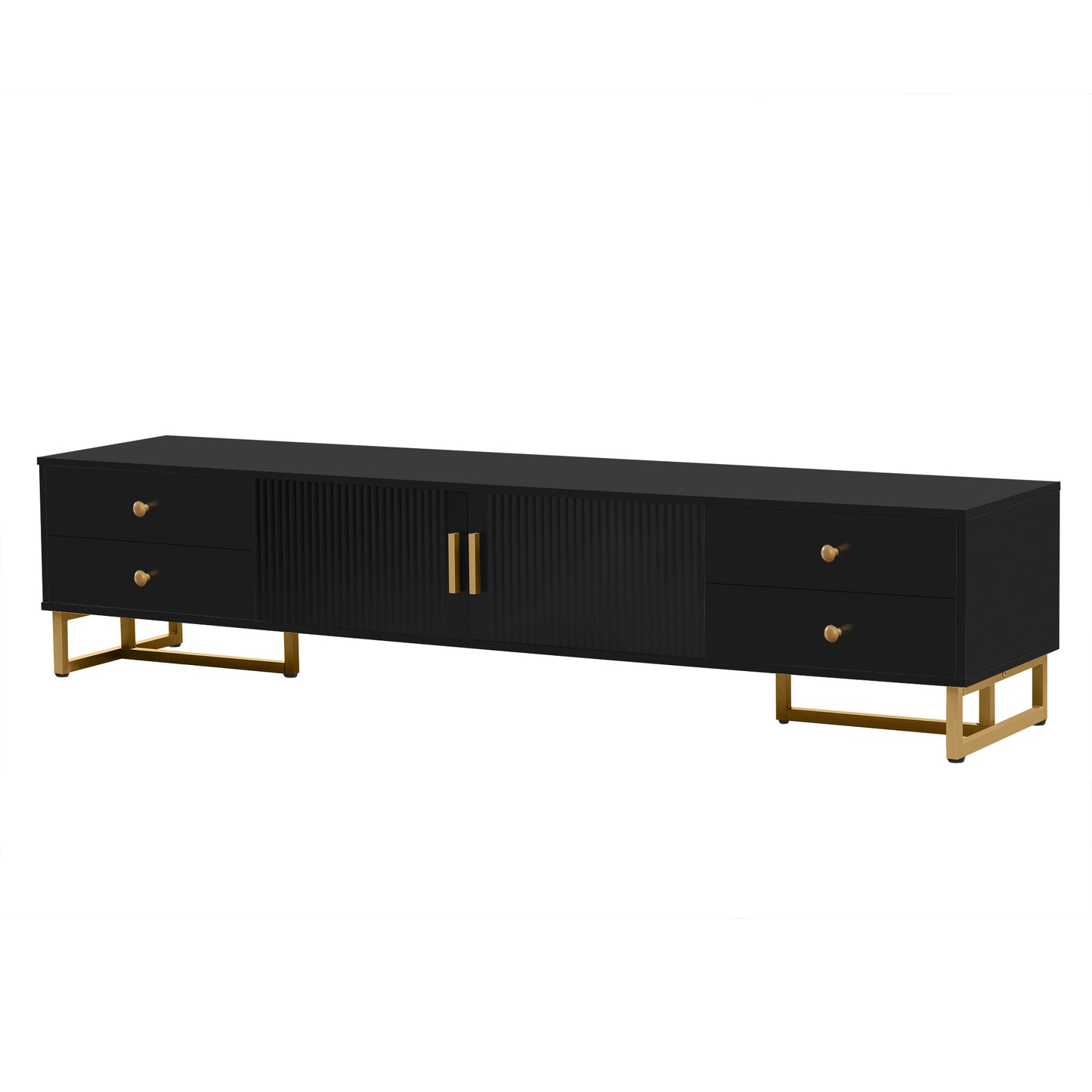 U-Can TV Stand for 65+ Inch TV, Entertainment Center TV Media Console Table, Modern TV Stand with Storage, TV Console Cabinet Furniture for Living Room