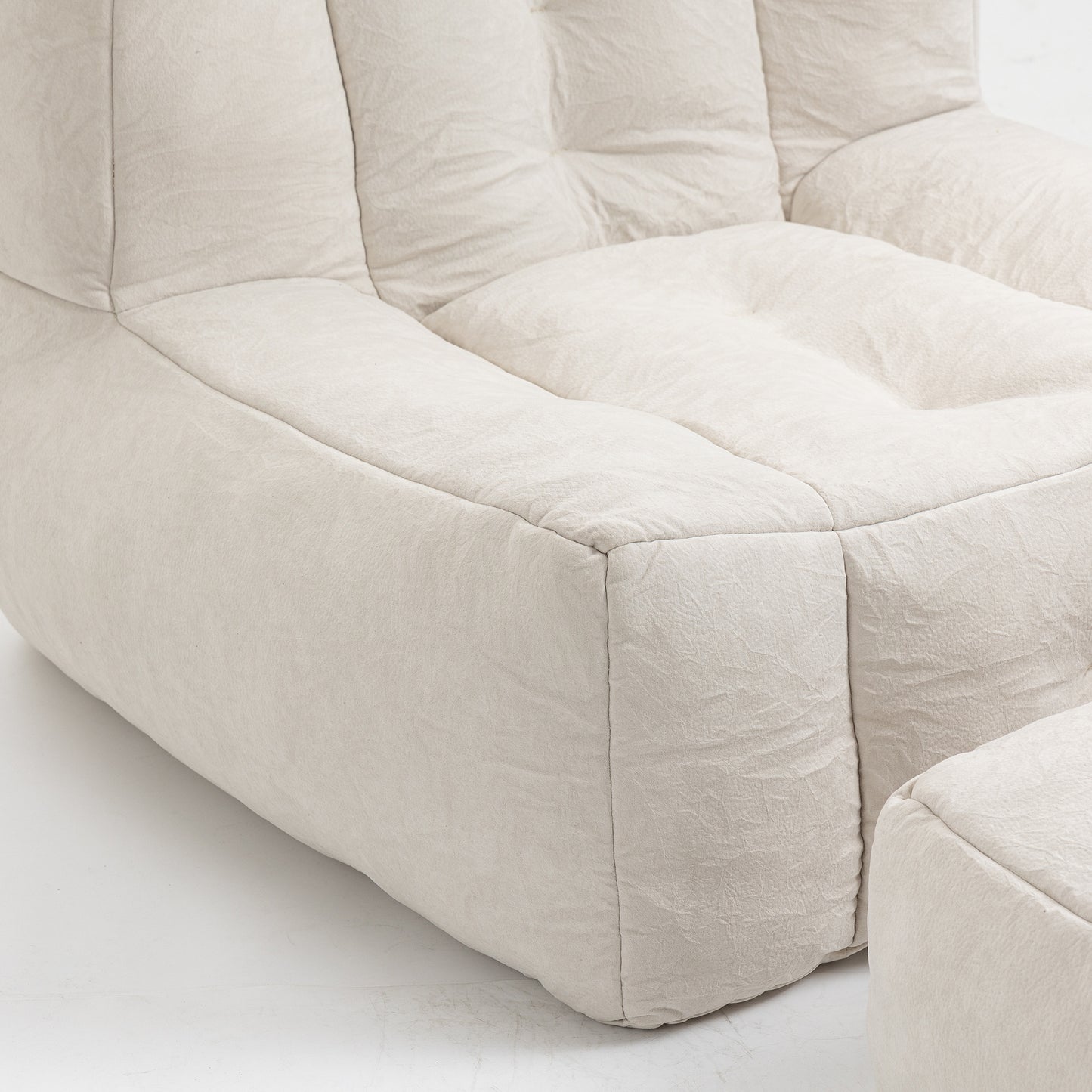 Fauteuil poire moelleux, pouf confortable pour adultes et enfants, fauteuil poire super doux avec mousse à mémoire de forme et pouf, fauteuil poire intérieur moderne pour salon, chambre à coucher, appartement