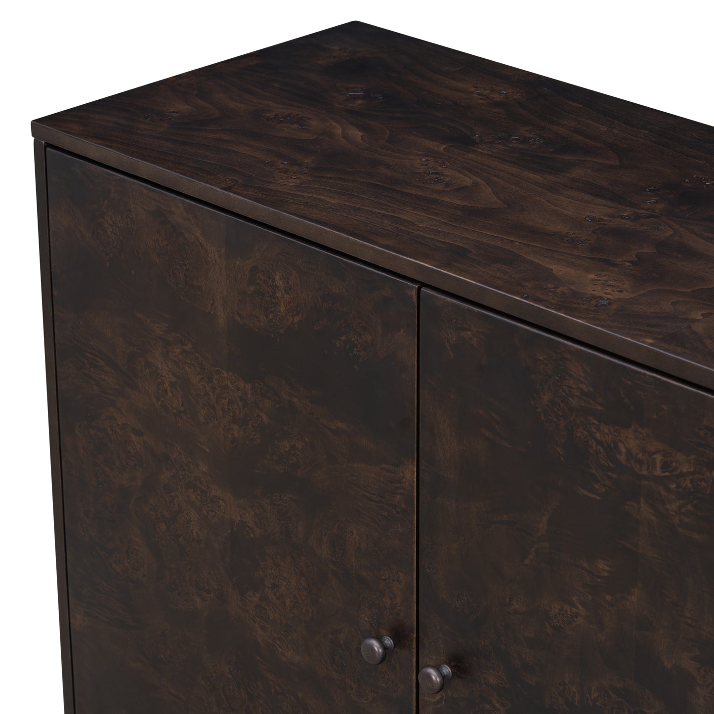 U-STYLE Wood Pattern Storage Cabinet with 3 Doors, Suitable for Hallway, Entryway and Living Rooms.