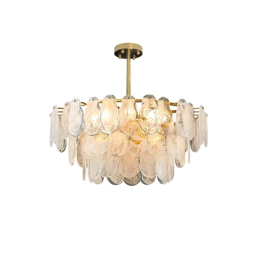 Cloude Modern 6/8-Light Tiered Cloud Glass Chandelier Adjustable Hanging Rod#8-Light