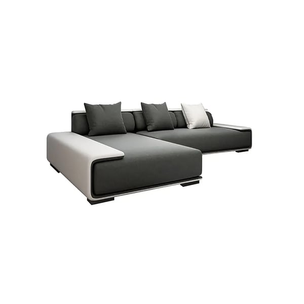 Doart 112" Cotton & Linen 4-Seater Modern Corner Modular Sectional Sofa L-Shaped