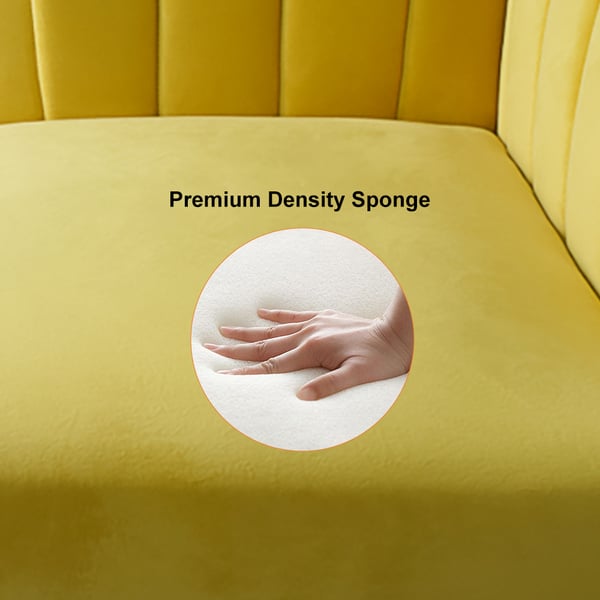Glam Accent Chair Velvet Upholstered in Gold Legs Style in B Left Side Chair