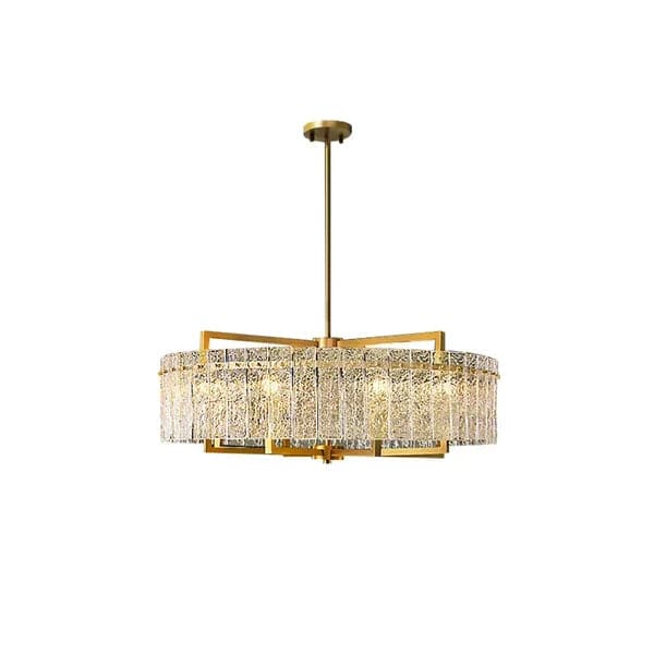 Jewell Modern Brass Drum Chandelier 6/8-Light with Adjustable Hanging Rod#8-Light